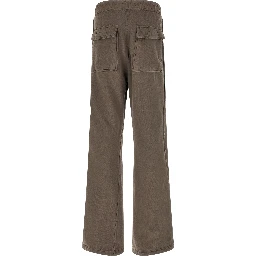Gray Cotton Flared Pants