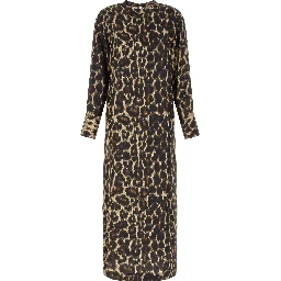Brown Silk Long Dress