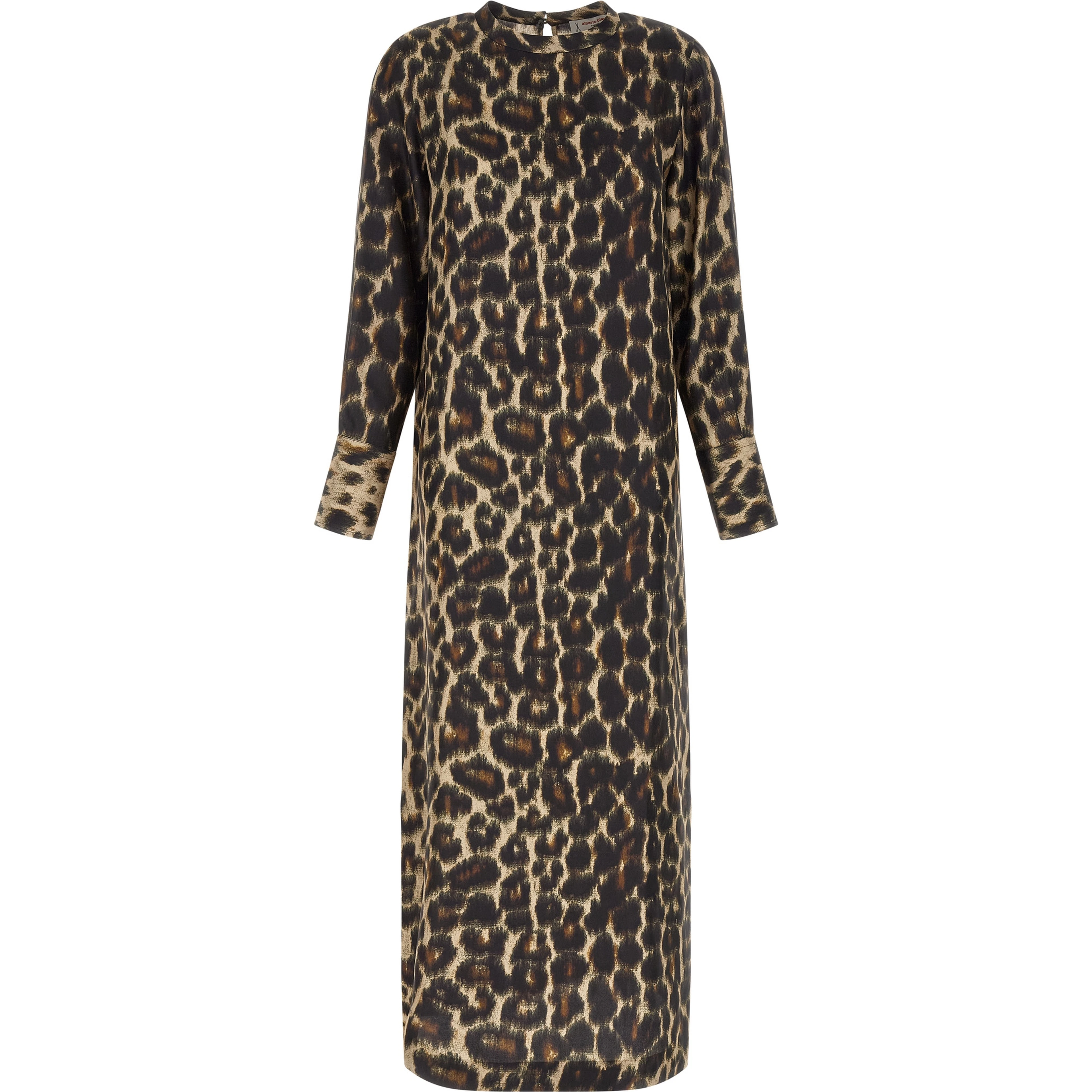 Brown Silk Long Dress