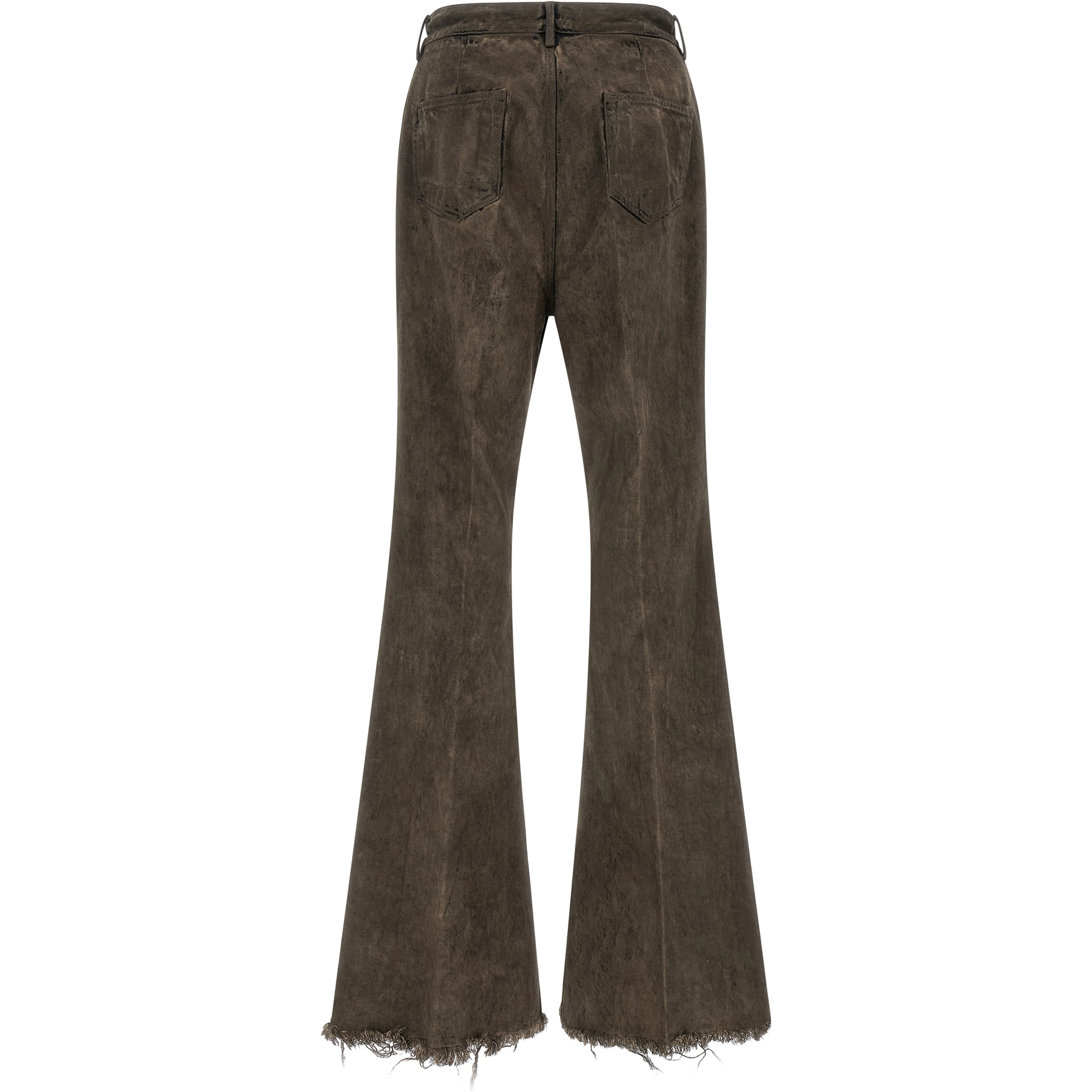 Gray Cotton Bootcut Jeans