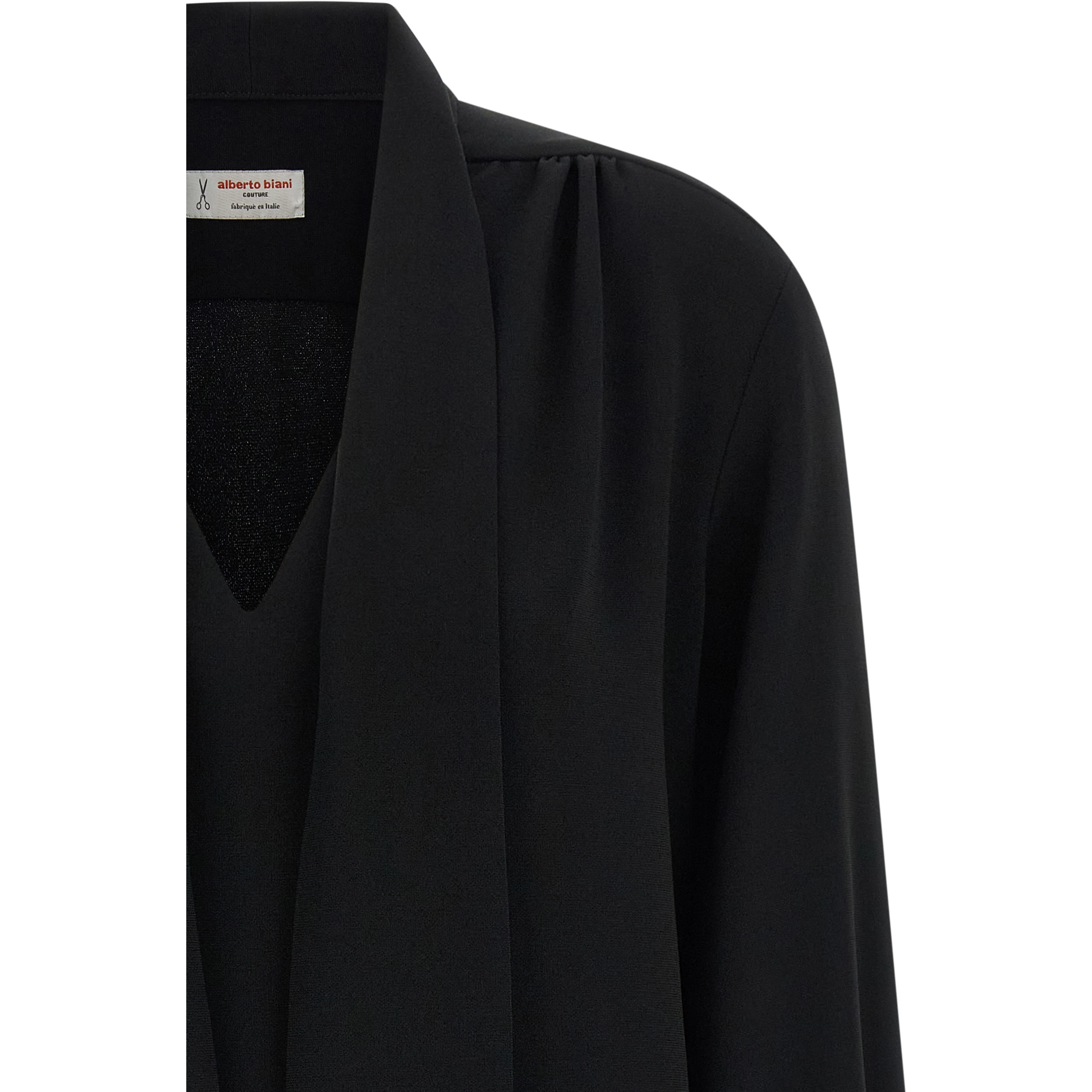 Black Triacetate Blouse