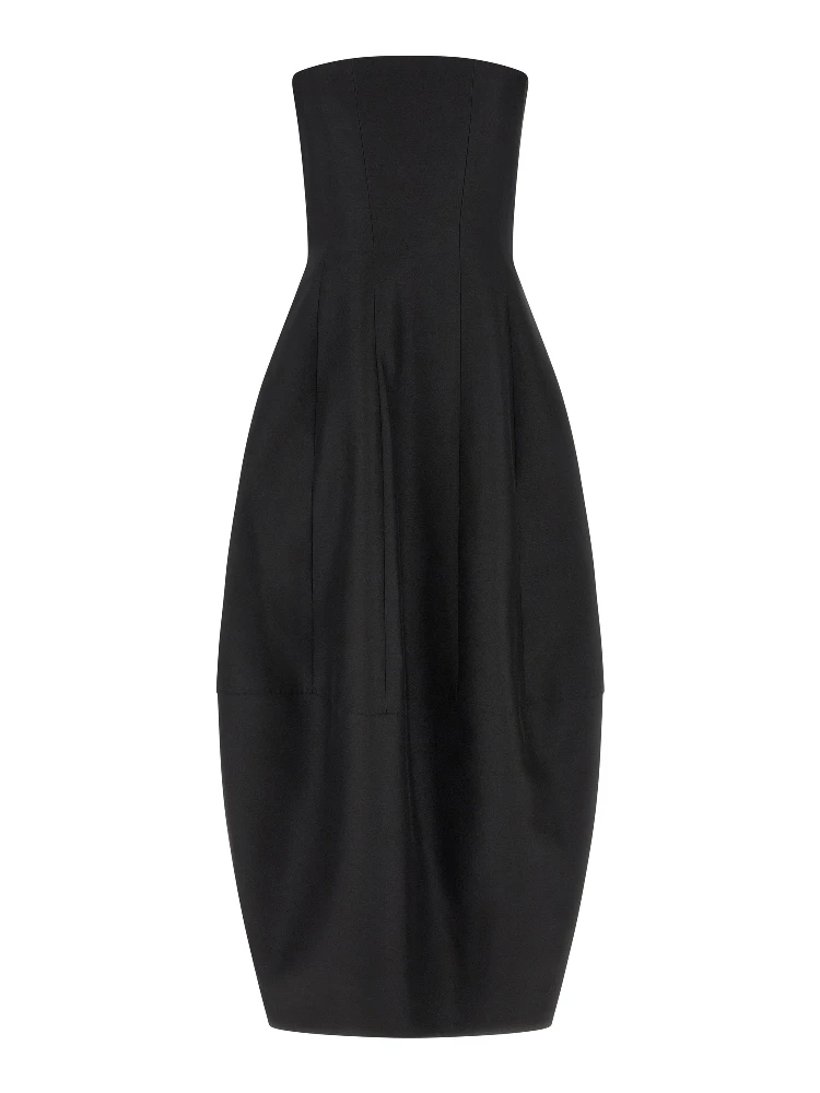 Black Wool Long Dress