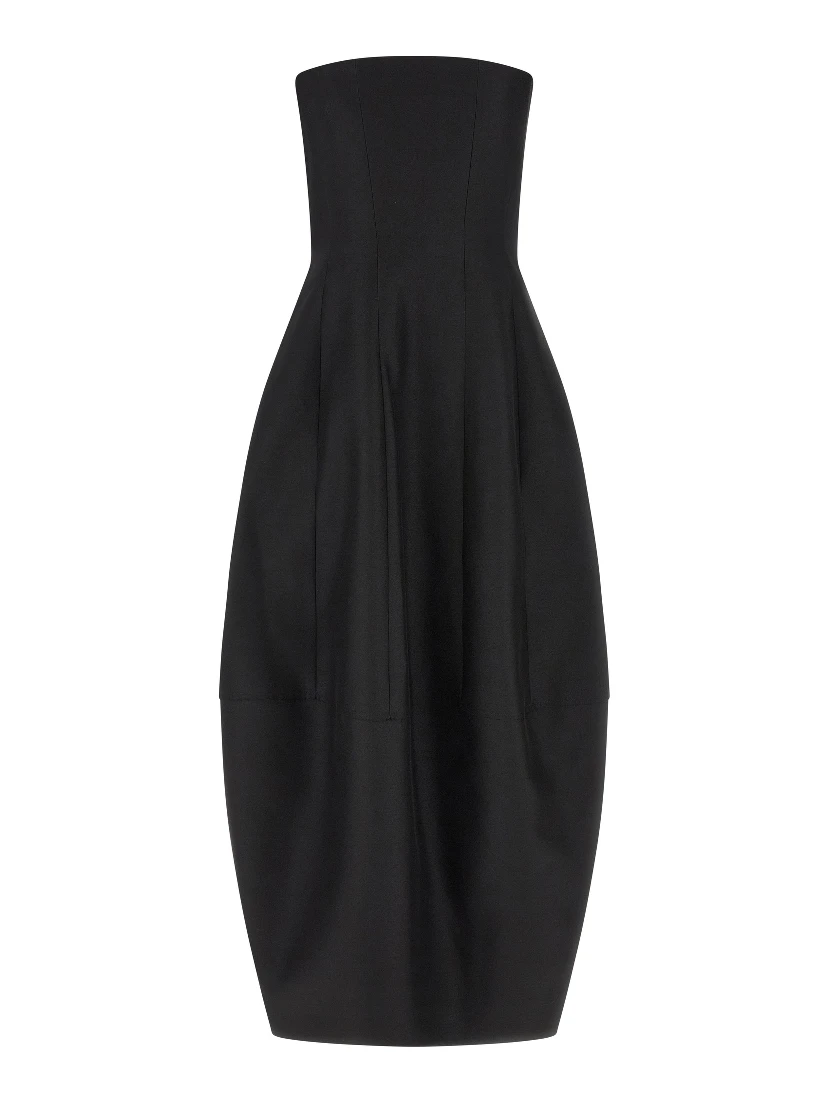 Black Wool Long Dress