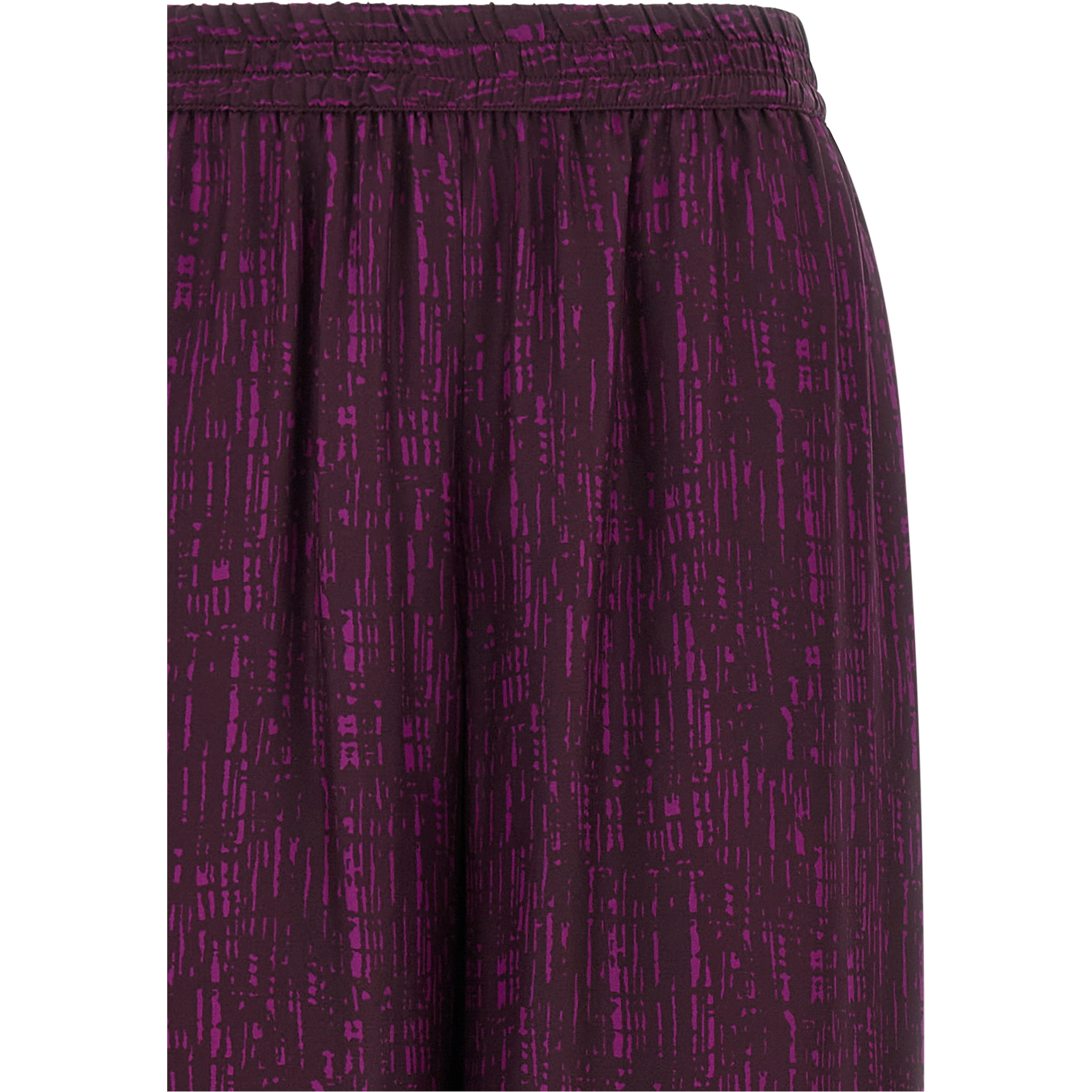 Purple Viscose Casual Pants