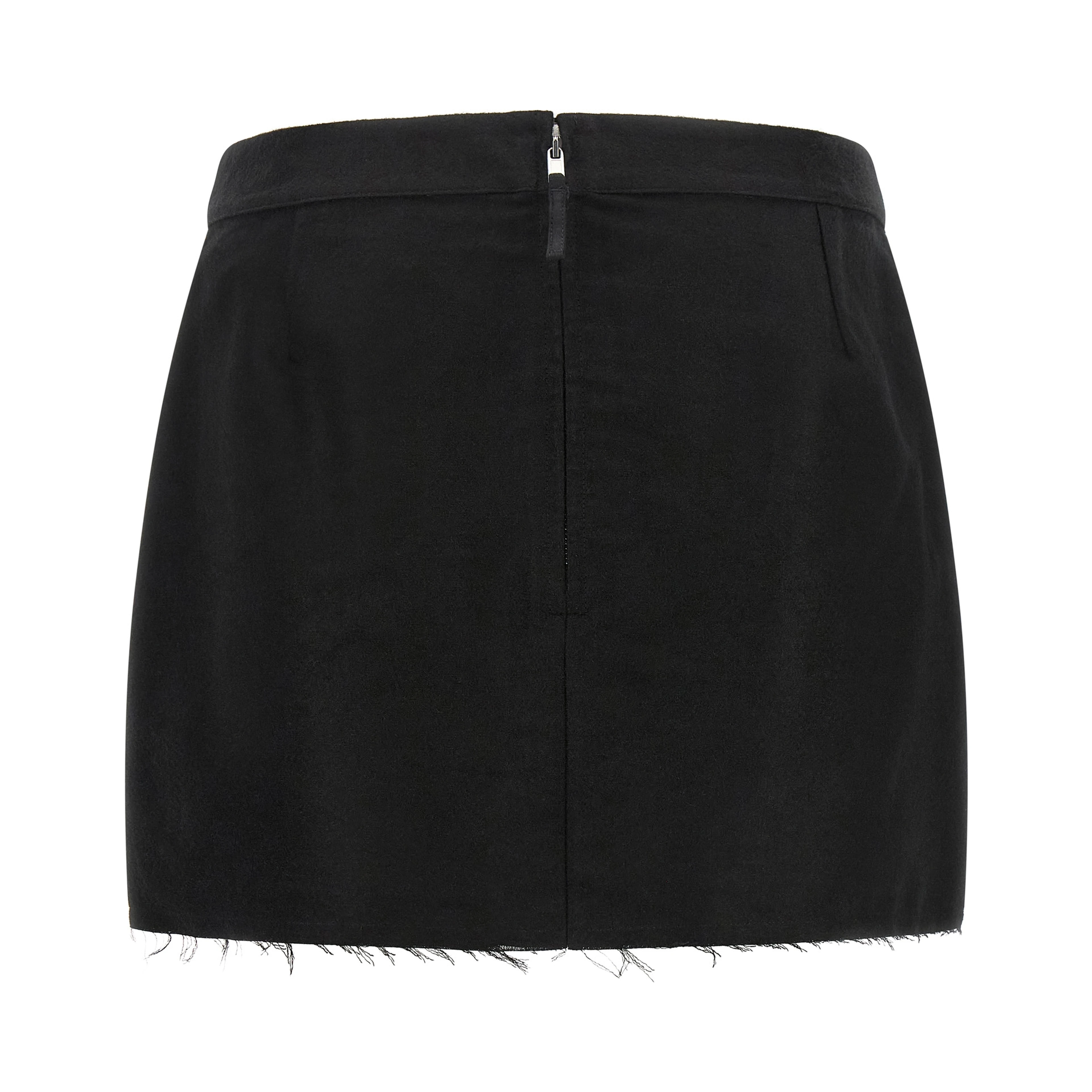 Black Ramie Long Skirt