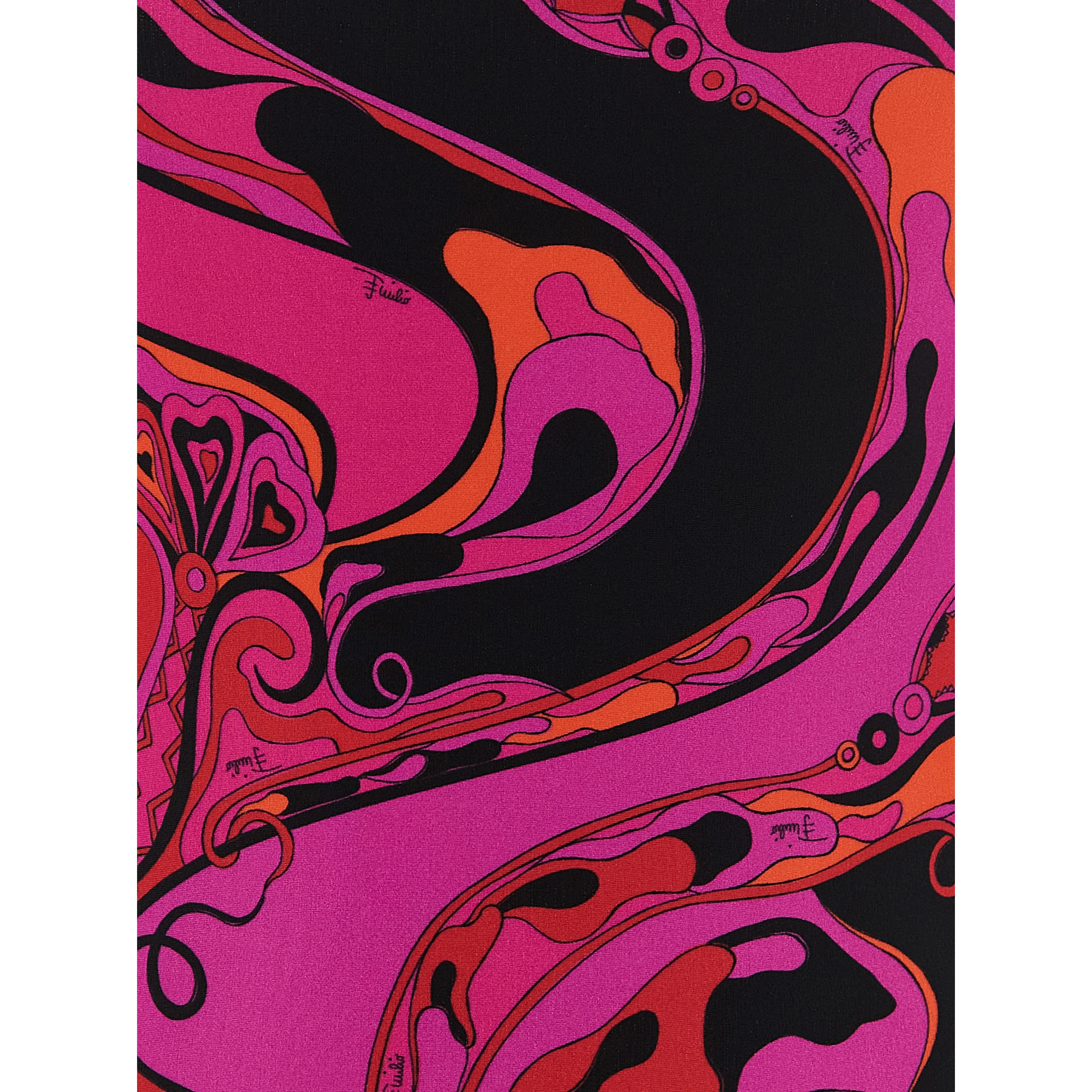 Fuchsia Polyamide One-Piece Swimsuit