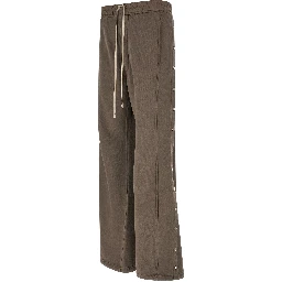 Gray Cotton Flared Pants