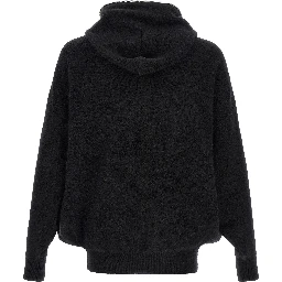 Black Marabou Sweatshirt
