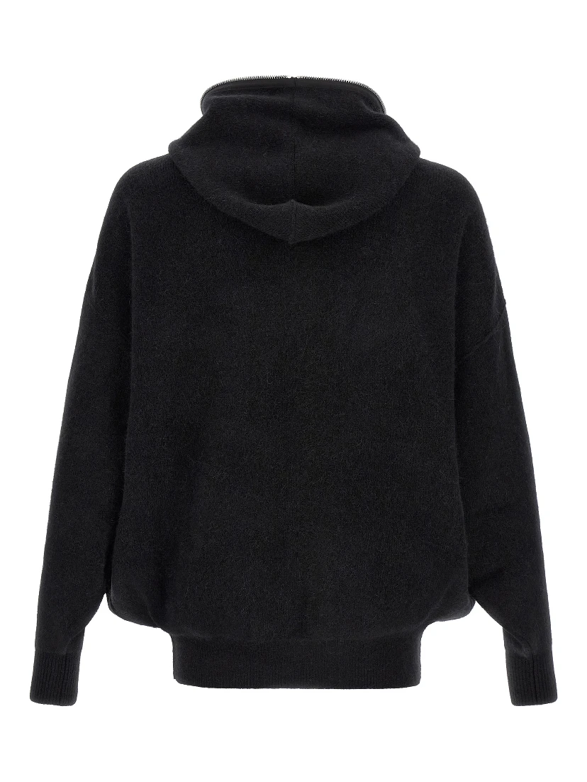 Black Marabou Sweatshirt
