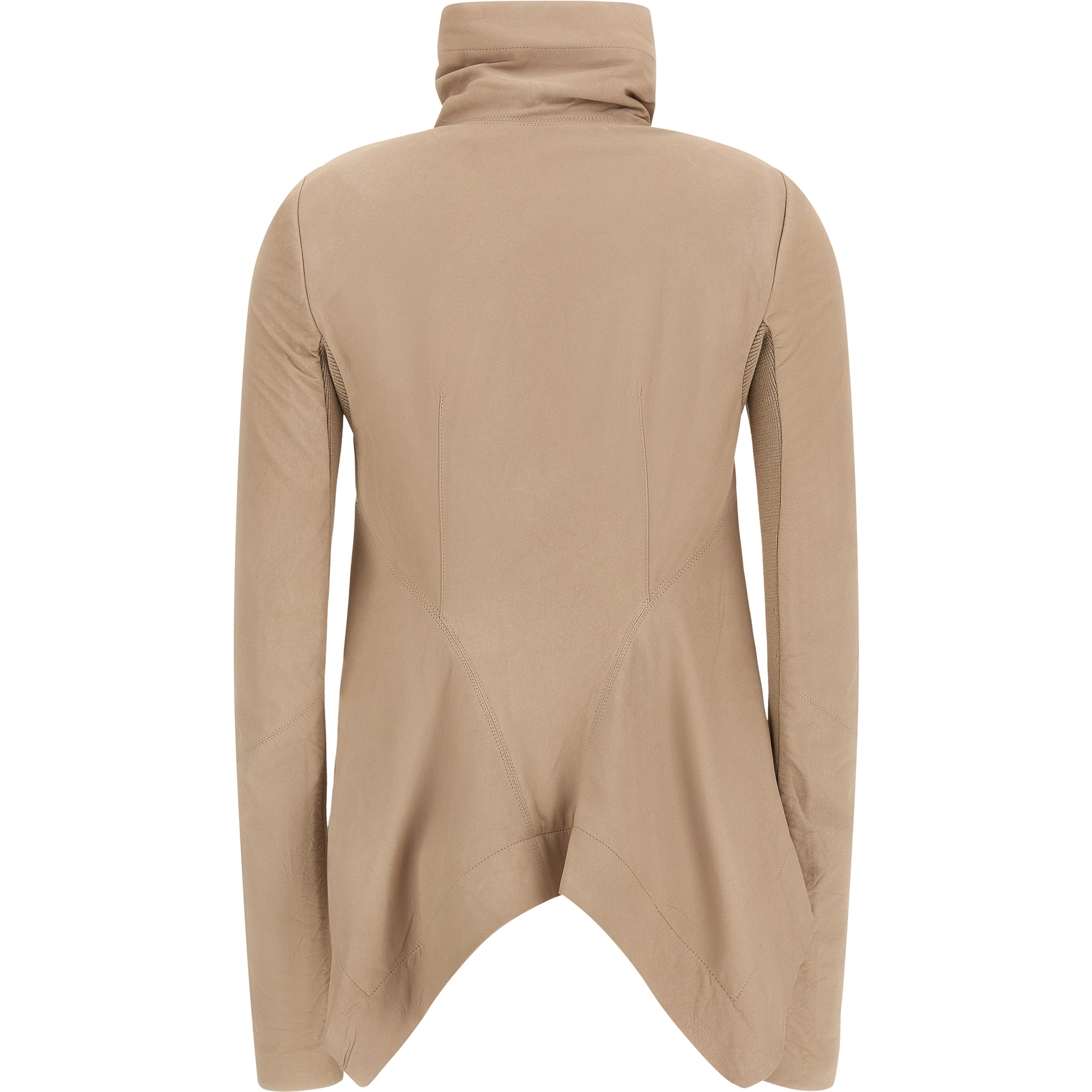 Beige Lamb Leather Leather Jacket
