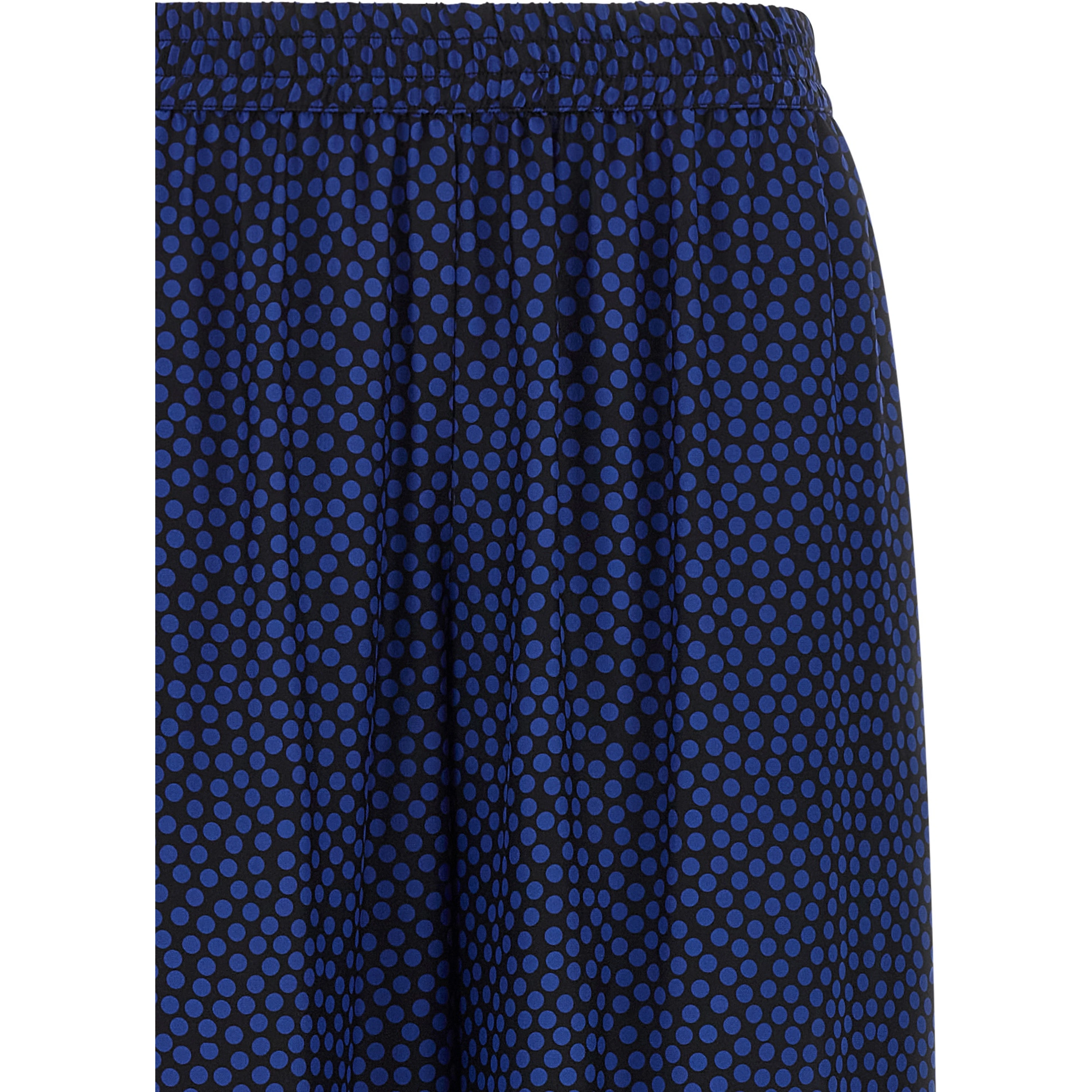 Blue Viscose Casual Pants