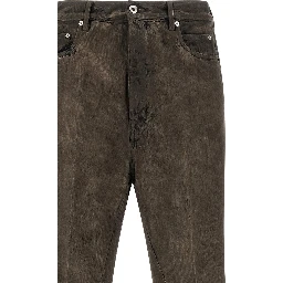 Gray Cotton Bootcut Jeans