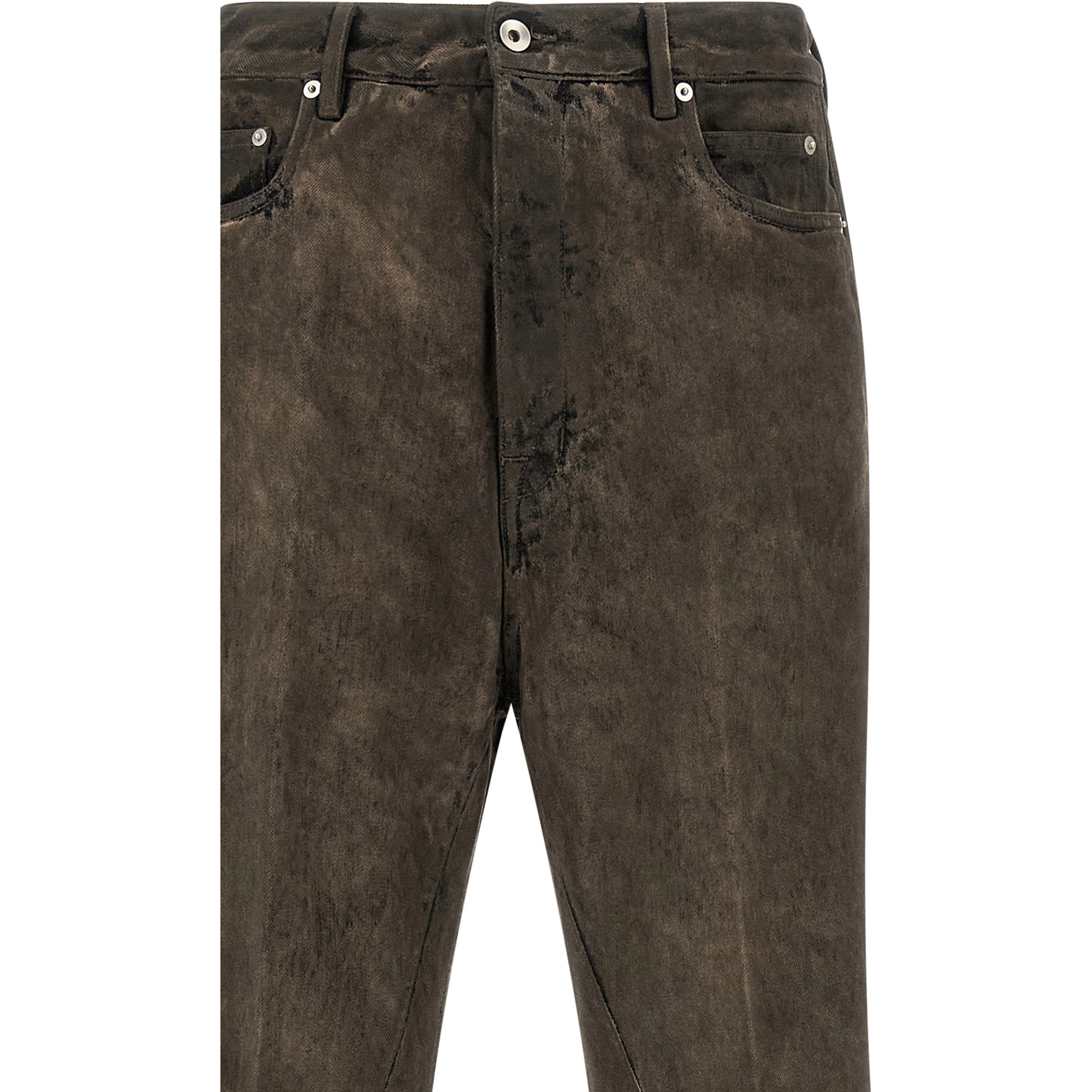 Gray Cotton Bootcut Jeans