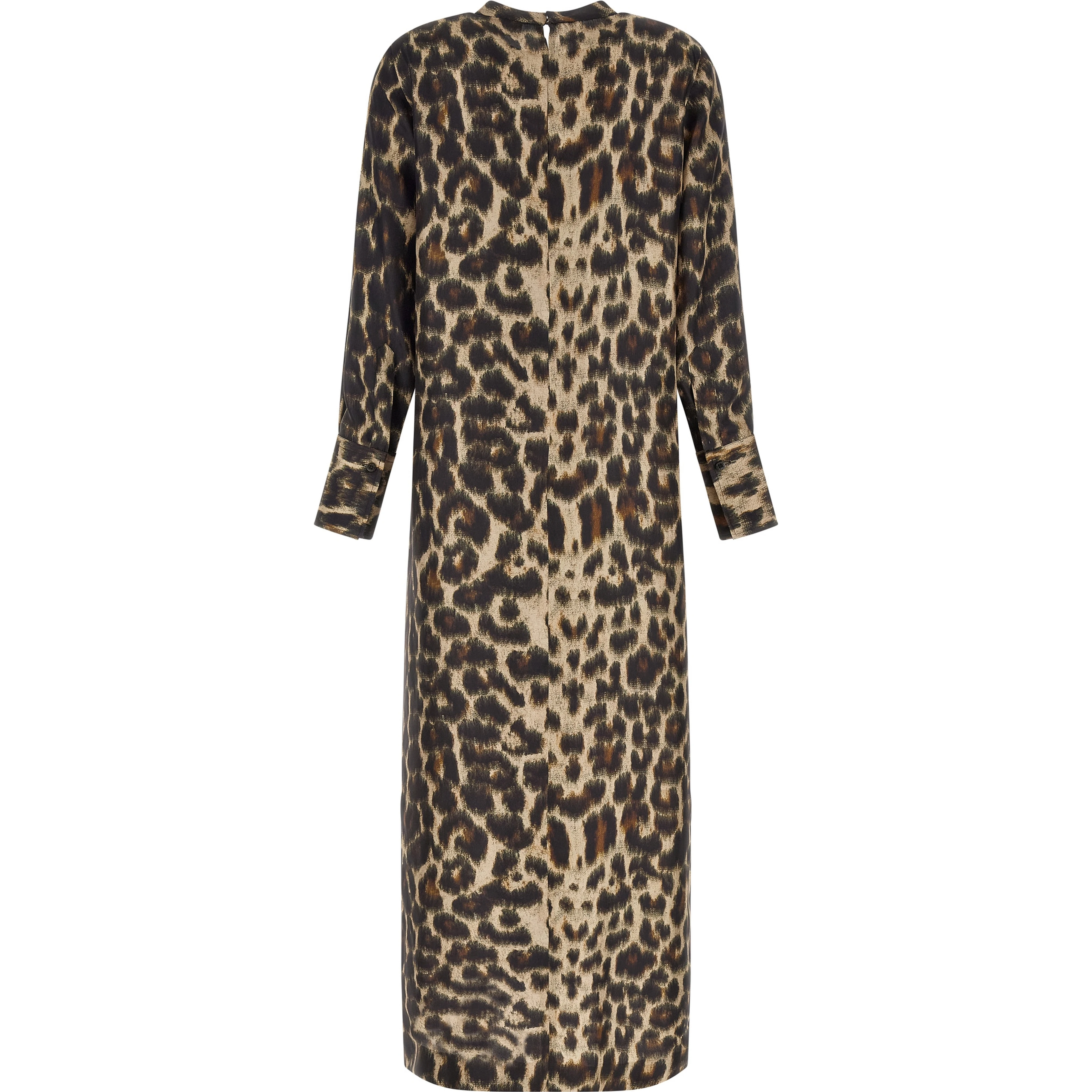 Brown Silk Long Dress