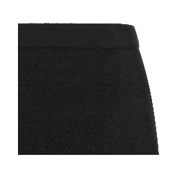 Black Ramie Long Skirt