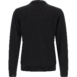 Black Virgin Wool Cardigan