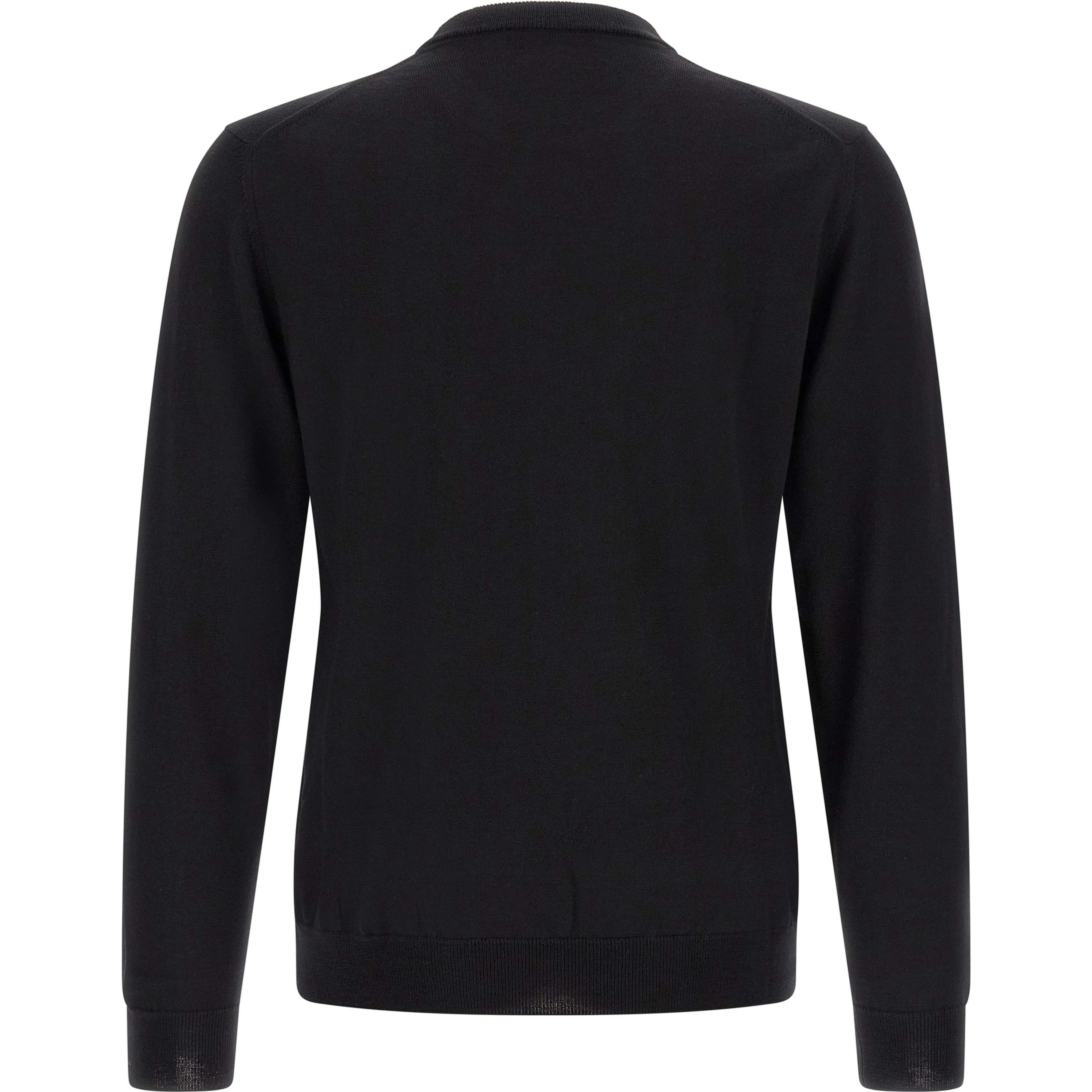 Black Virgin Wool Cardigan