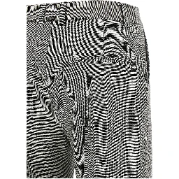 Gray Wool Flared Pants