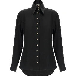 Black Acetate Blouse