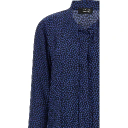 Blue Silk Blouse