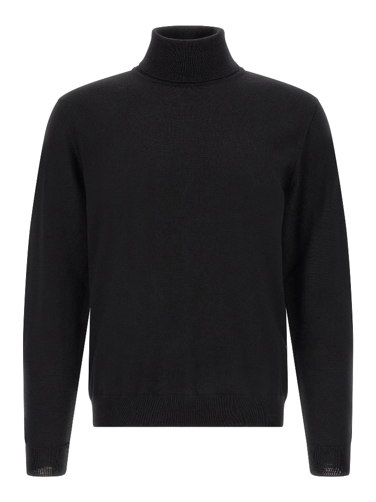 Black Virgin Wool Cardigan