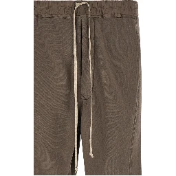 Gray Cotton Flared Pants