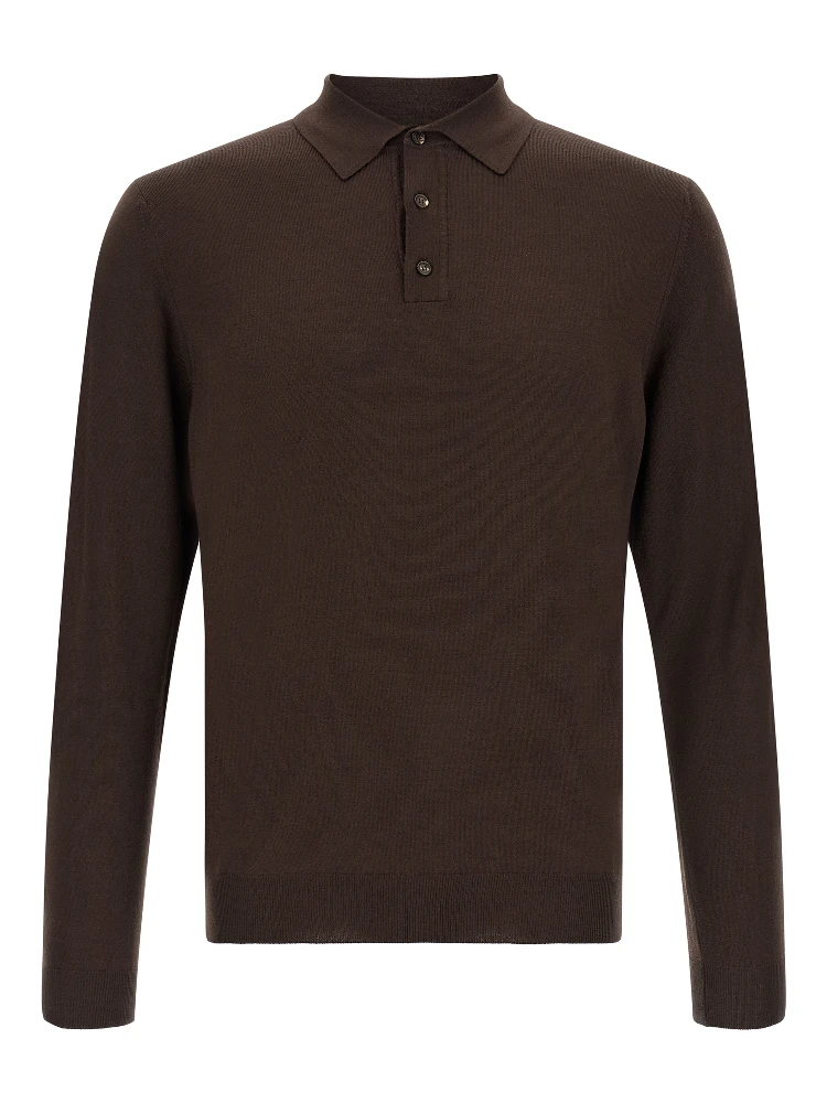 Brown Virgin Wool Cardigan