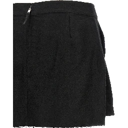 Black Ramie Long Skirt