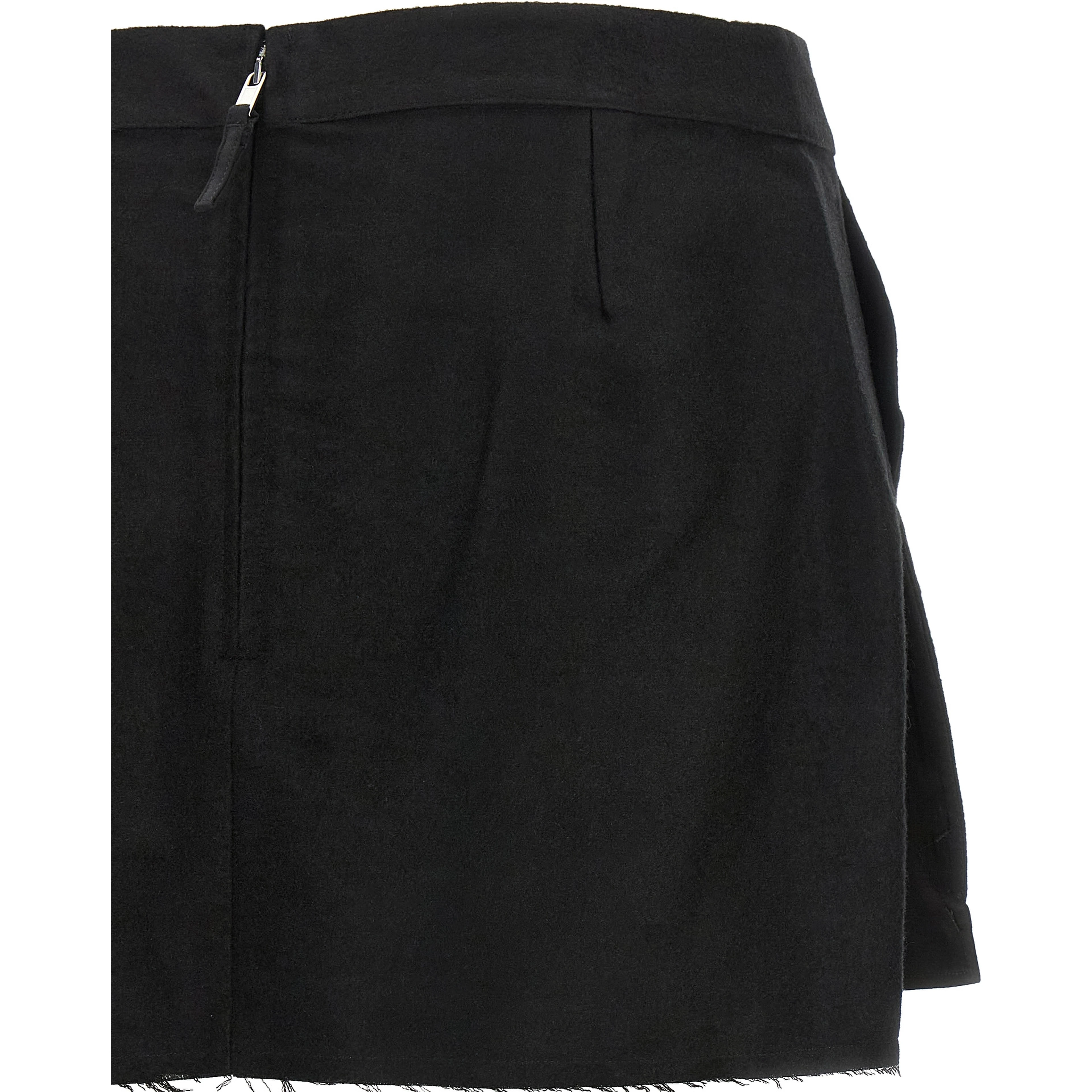Black Ramie Long Skirt