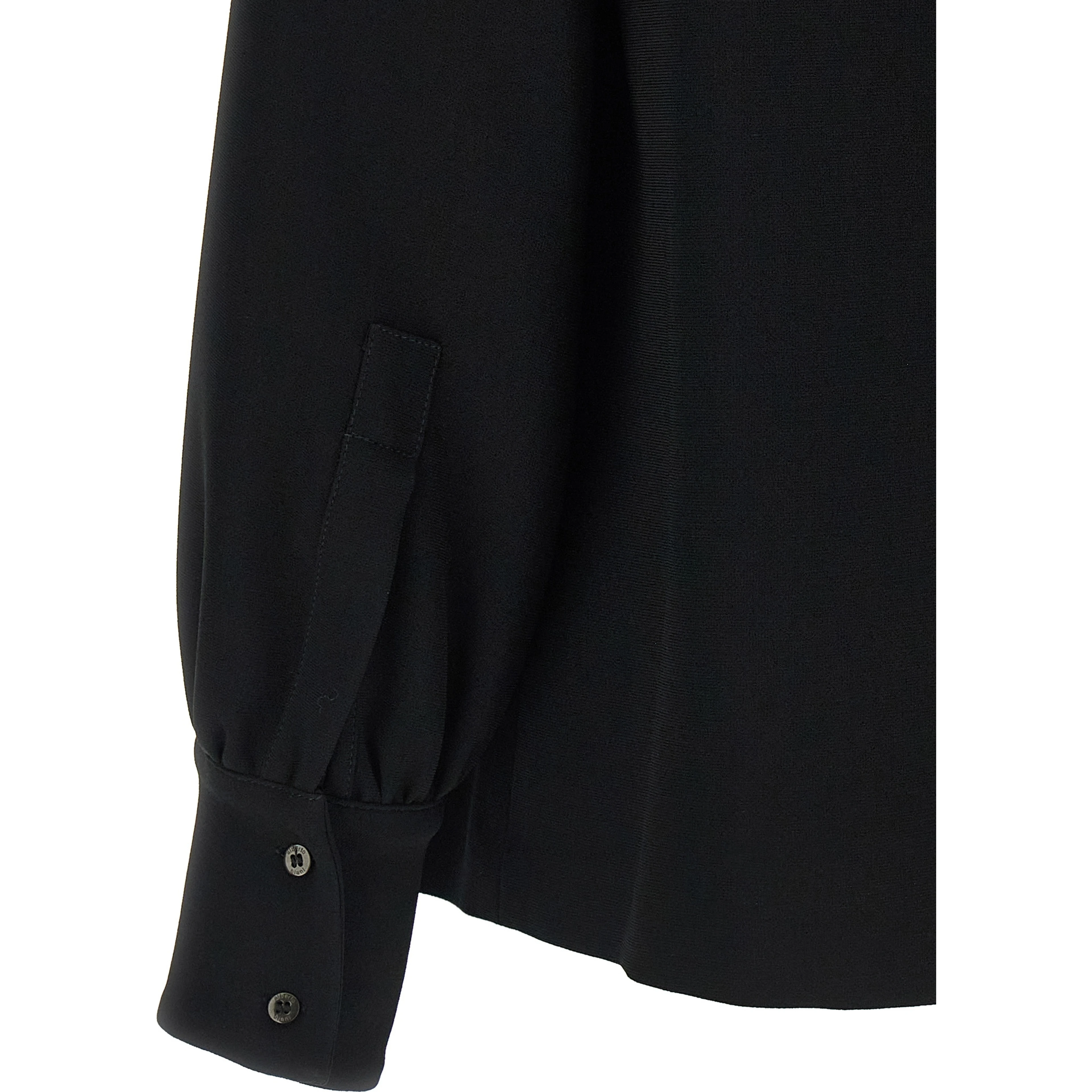 Black Triacetate Blouse