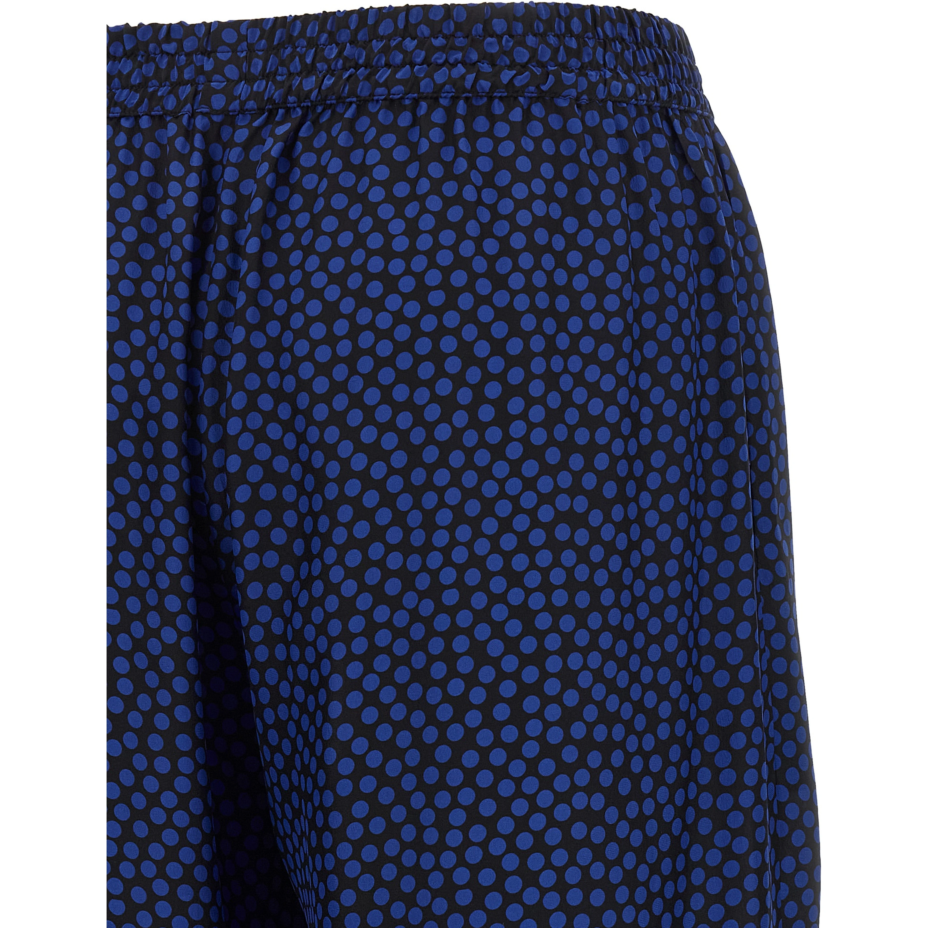 Blue Viscose Casual Pants