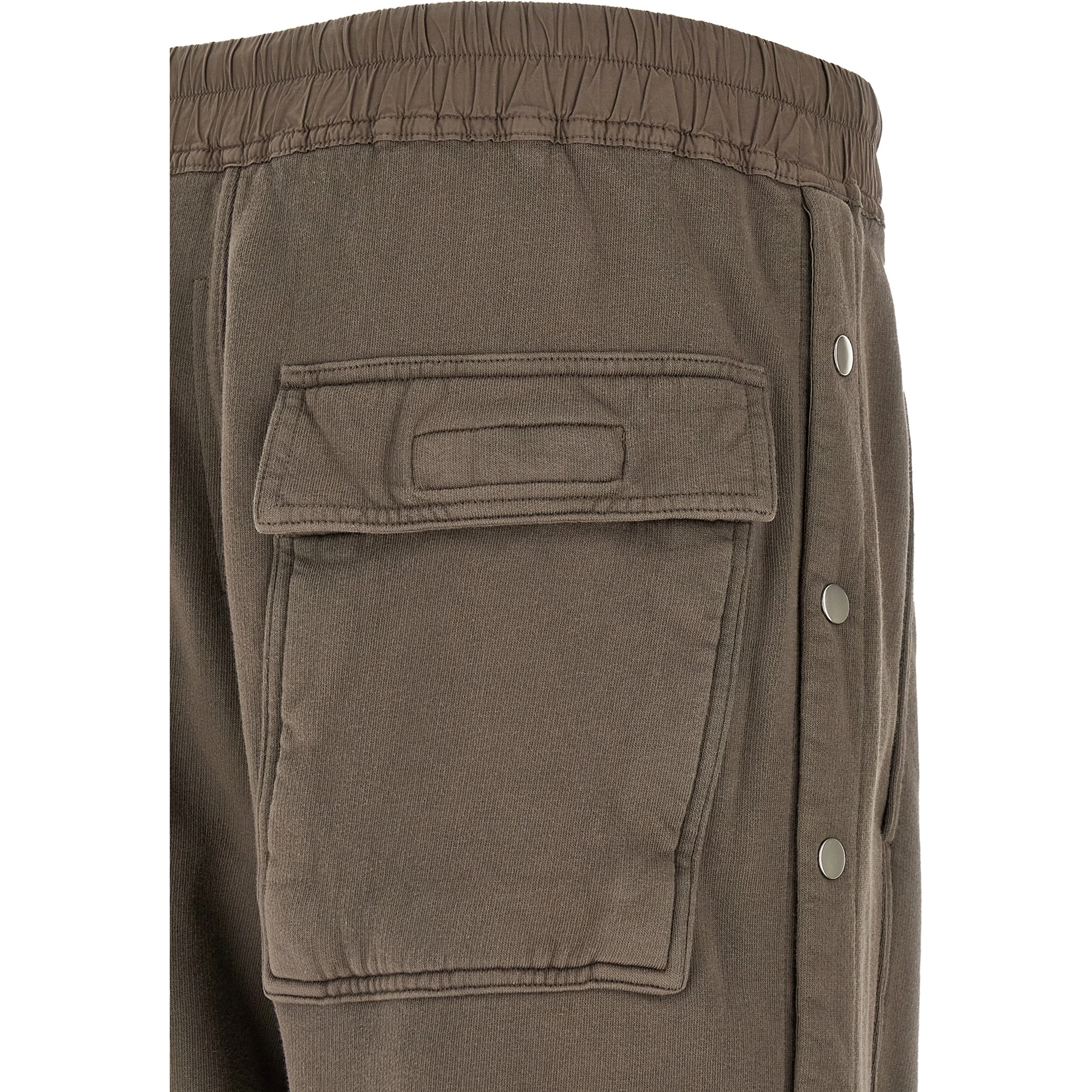Gray Cotton Flared Pants