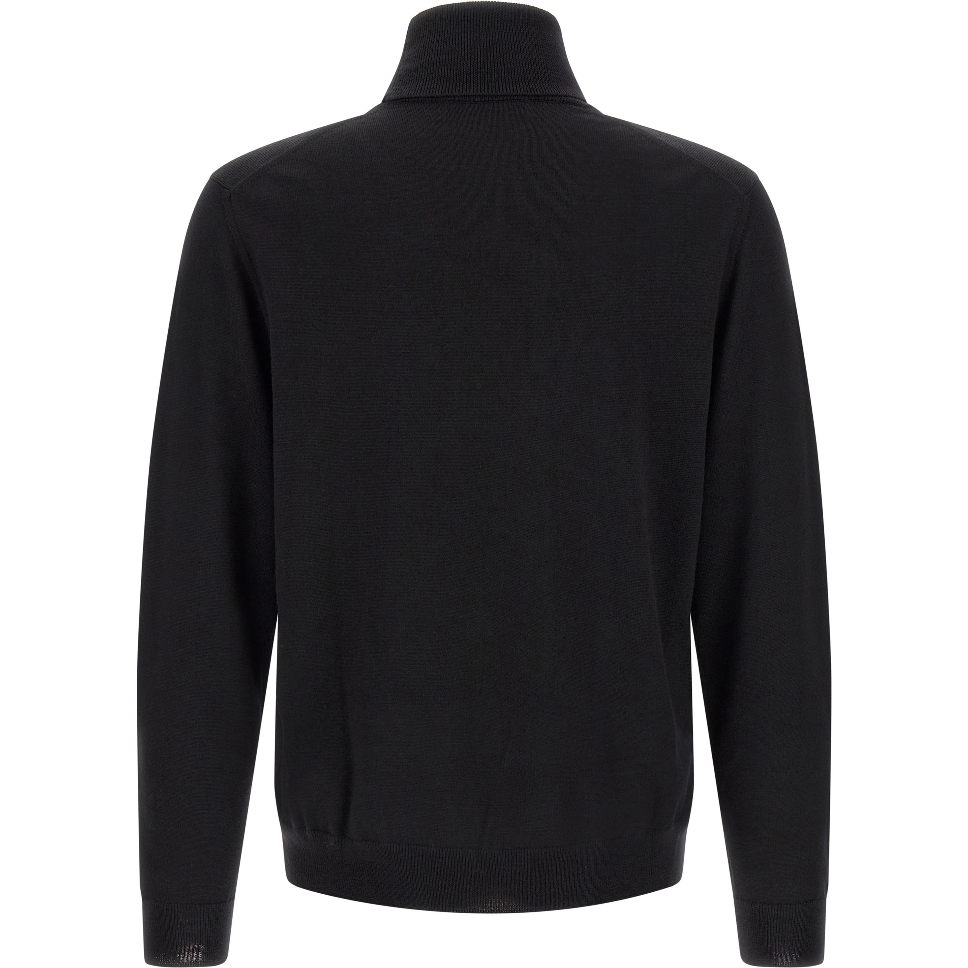 Black Virgin Wool Cardigan