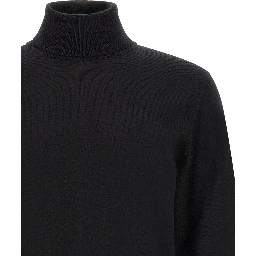 Black Virgin Wool Cardigan