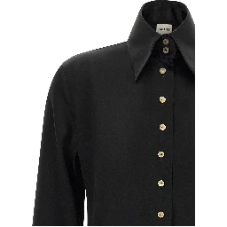 Black Acetate Blouse