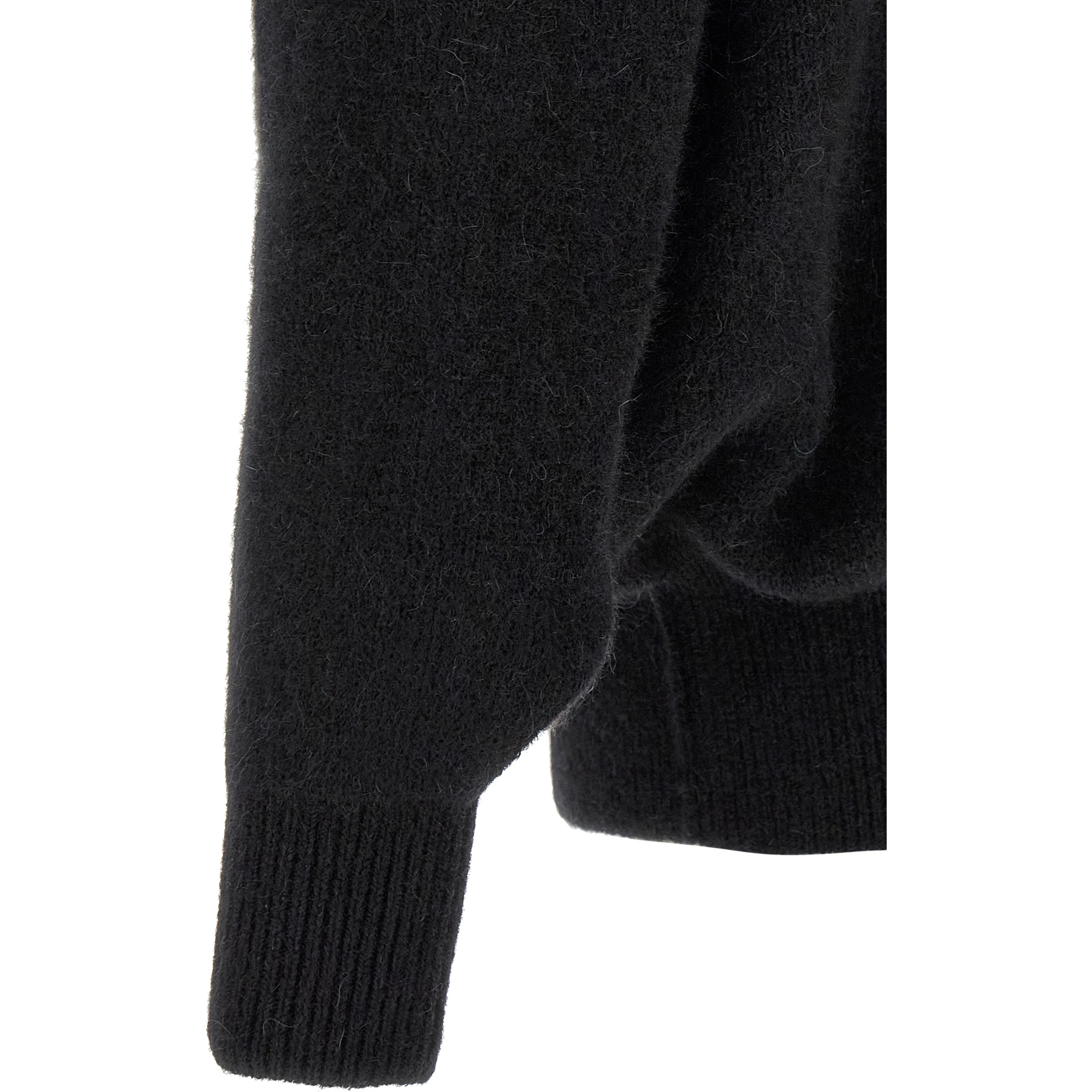 Black Marabou Sweatshirt