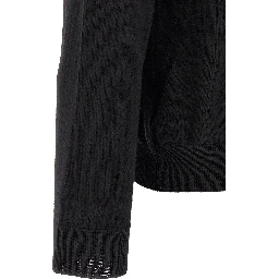 Black Virgin Wool Cardigan