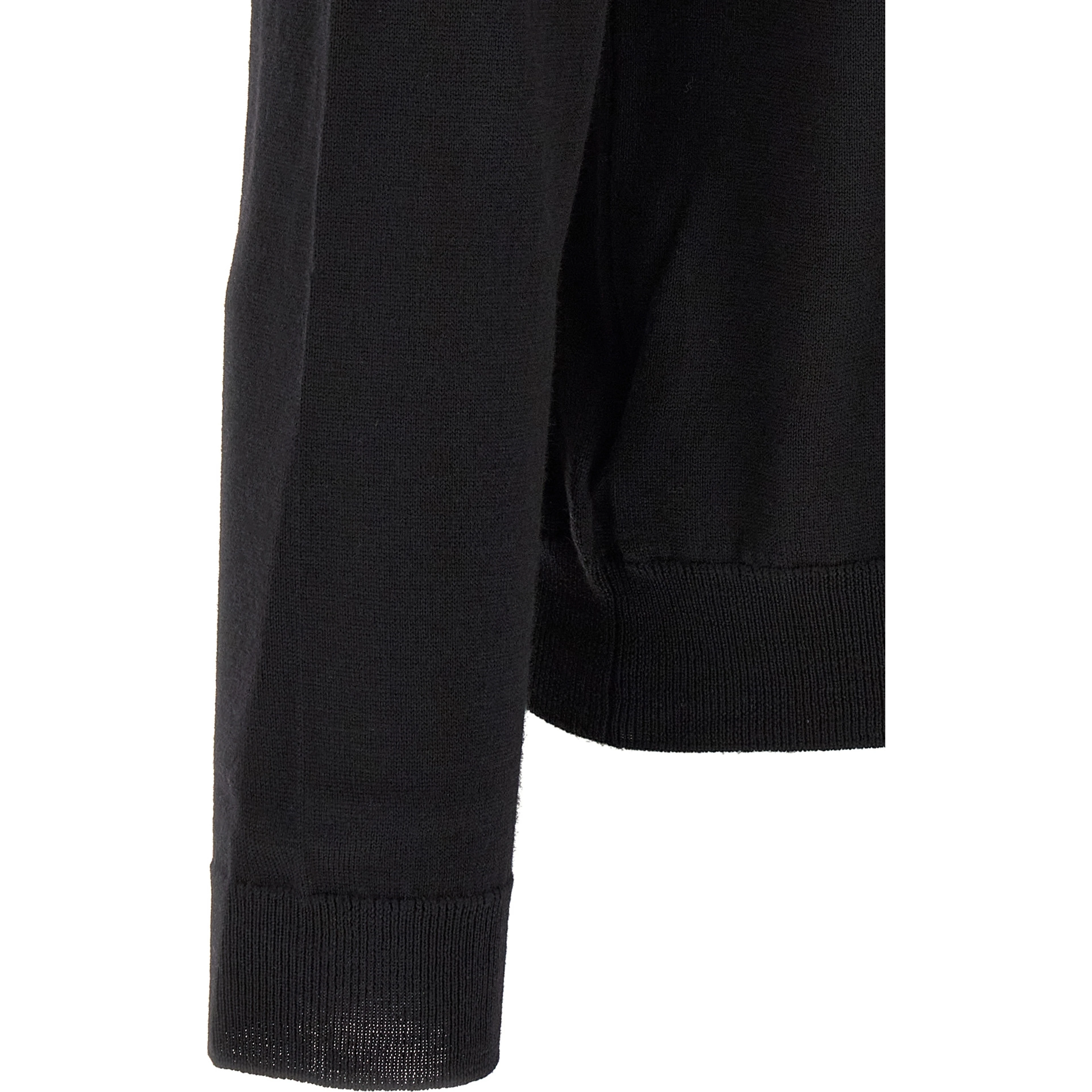 Black Virgin Wool Cardigan