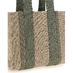 Bicolor Linen Tote Bag