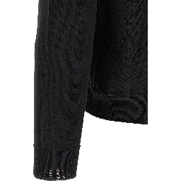 Black Virgin Wool Cardigan