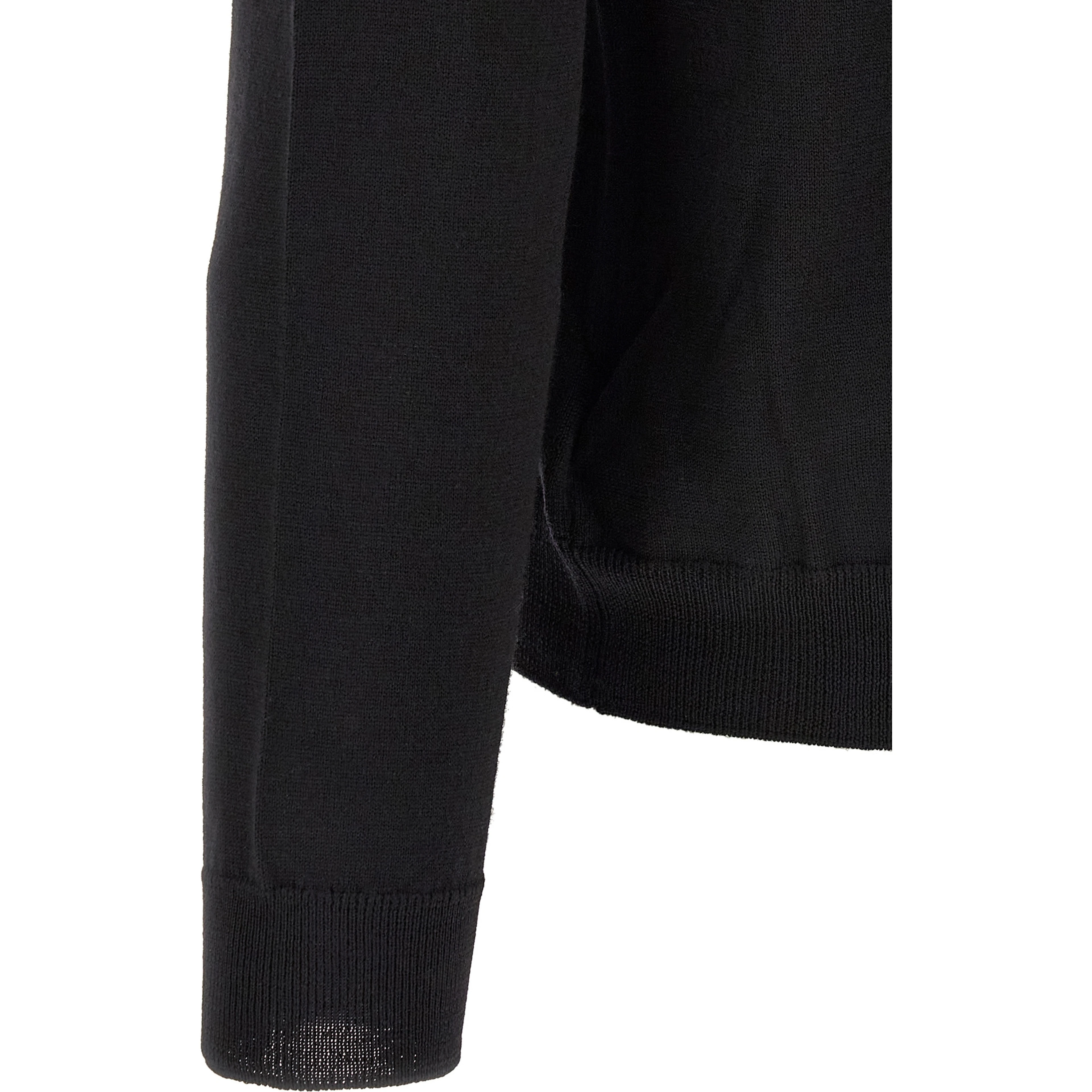 Black Virgin Wool Cardigan