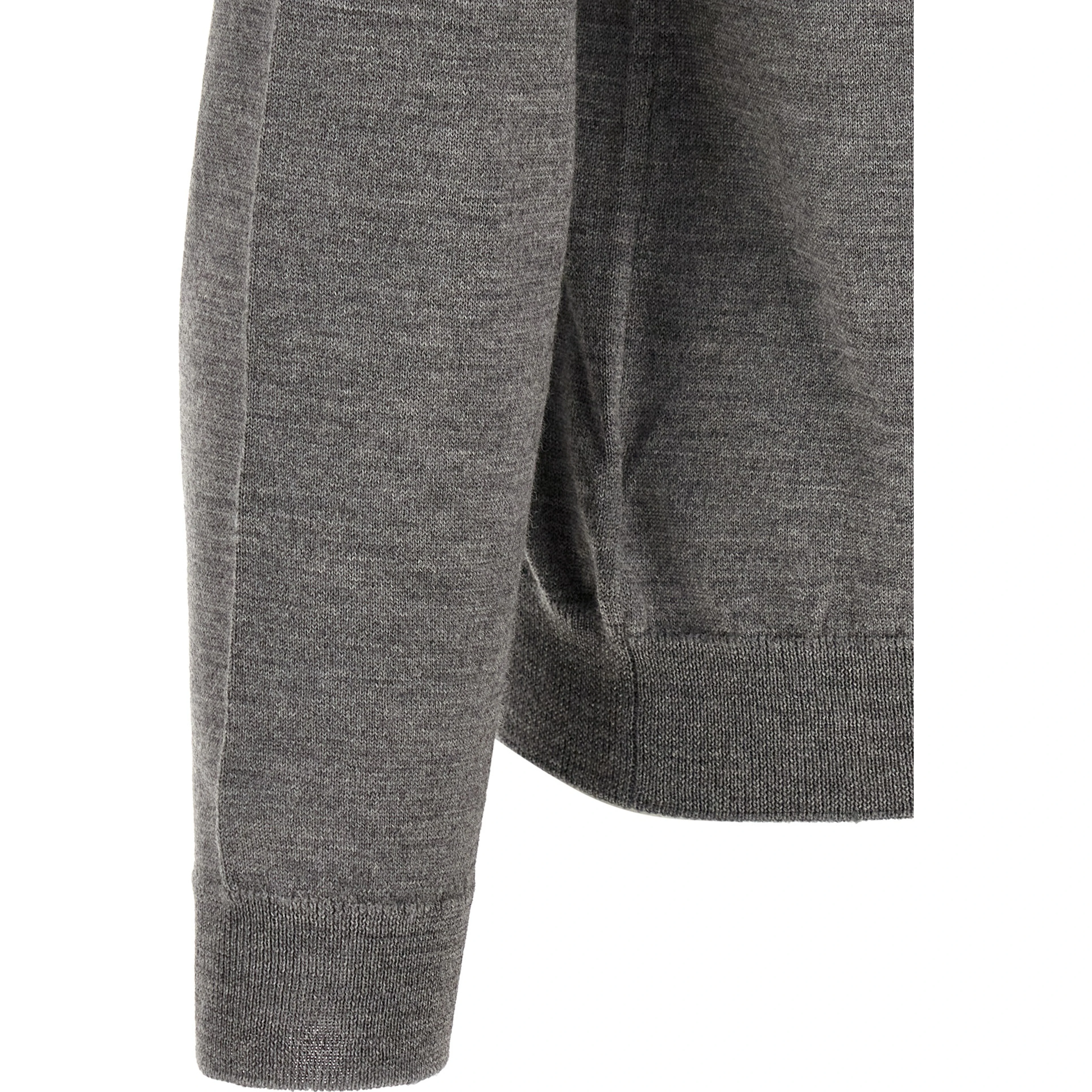 Gray Virgin Wool Cardigan