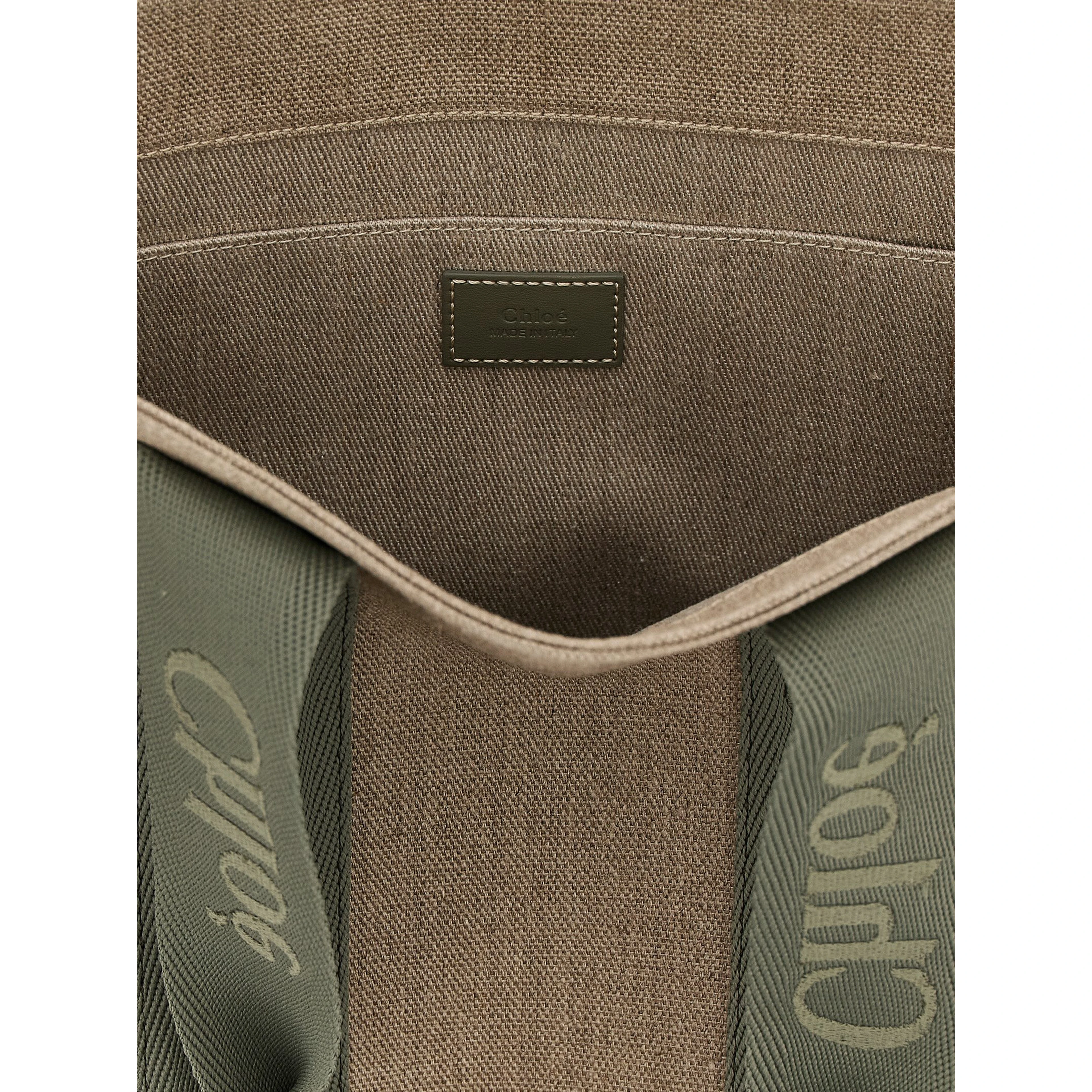 Bicolor Linen Tote Bag