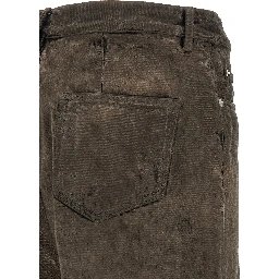 Gray Cotton Bootcut Jeans