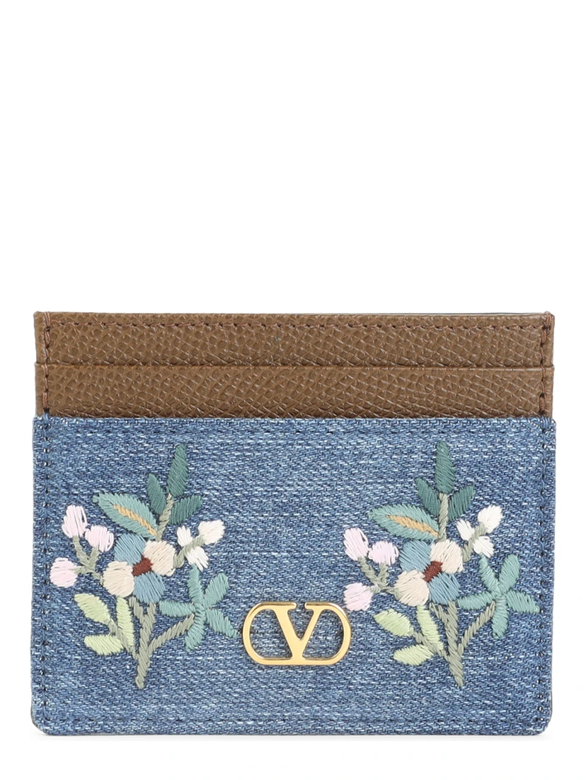 Valentino Garavani Cotton Credit Card Case