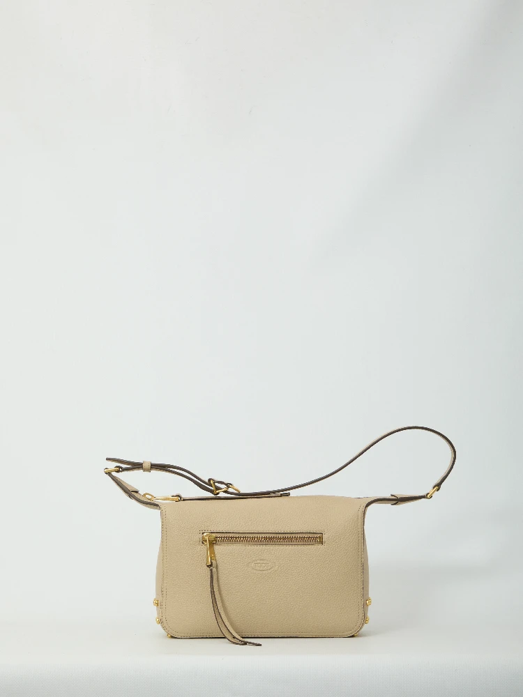 Metal Dots mini leather bag