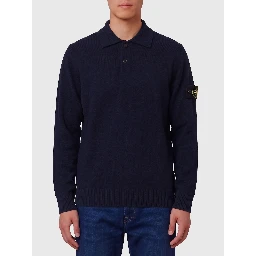 Navy blue RWS virgin wool polo shirt