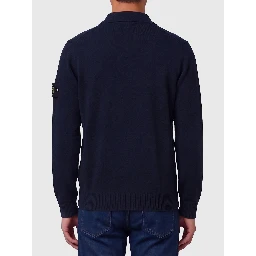 Navy blue RWS virgin wool polo shirt