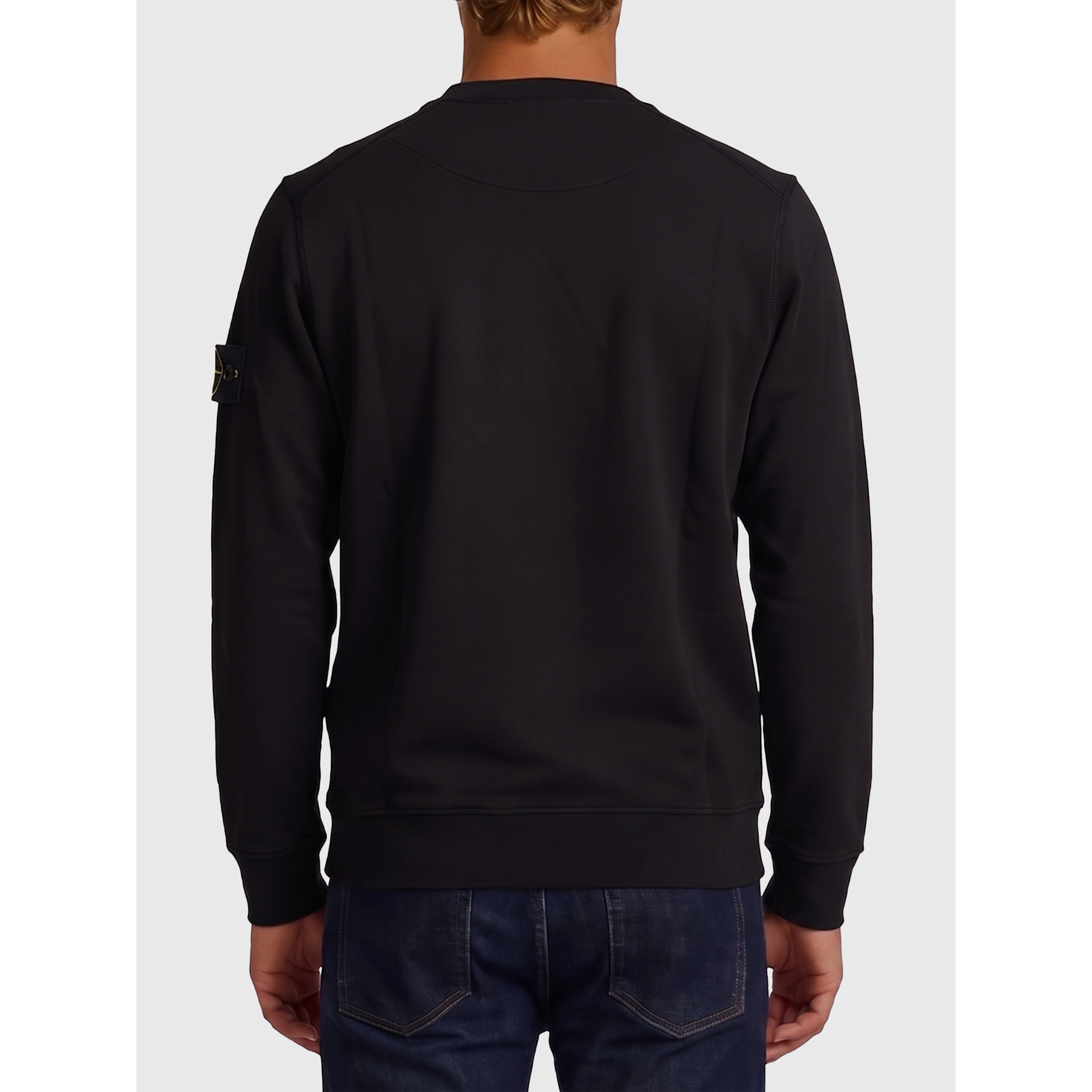 Black crewneck sweatshirt