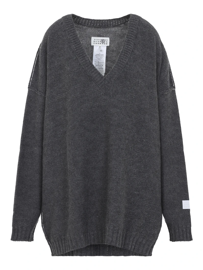 MM6 Maison Margiela V Neck Sweater